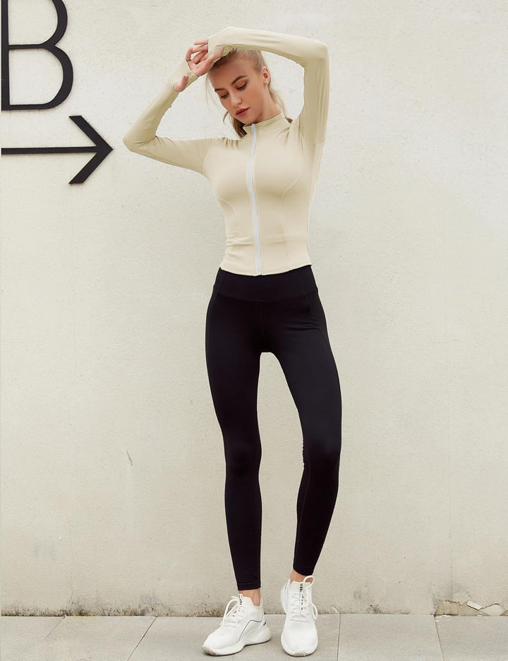 Comfortable Sports Jacket - FlexiMove-Apricot-XS-Nora Luxe