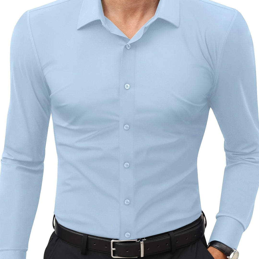 Comfortable Stretch Men’s Shirt - Julian-Light Blue-XS-Nora Luxe