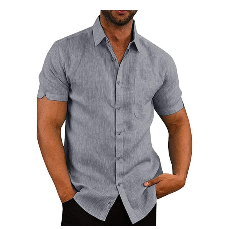 Comfortable & Stylish Breathable Men's Polo Shirt with Button Placket – Narek-Gray-M-Nora Luxe