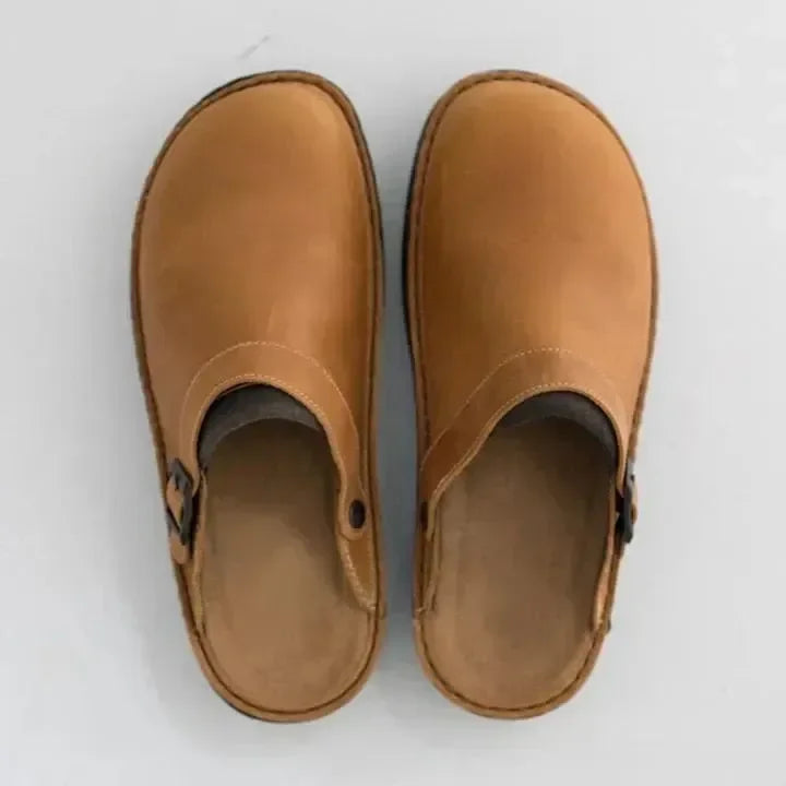 Comfortable & Stylish Men's Clogs with Profilé Sole – Lennart-Beige-5.5-Nora Luxe