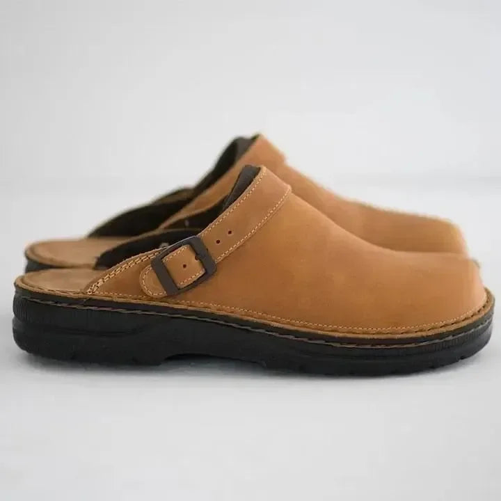Comfortable & Stylish Men's Clogs with Profilé Sole – Lennart-Beige-5.5-Nora Luxe