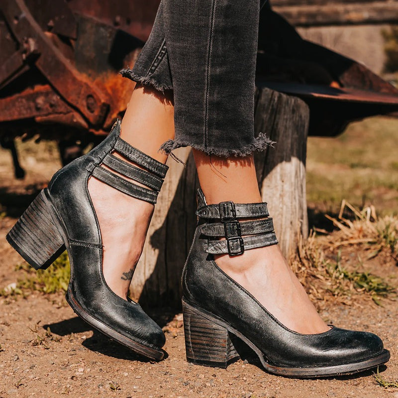 Comfortable & stylish women's leather shoes with non-slip sole – Amalia-Brown-2.5-Nora Luxe