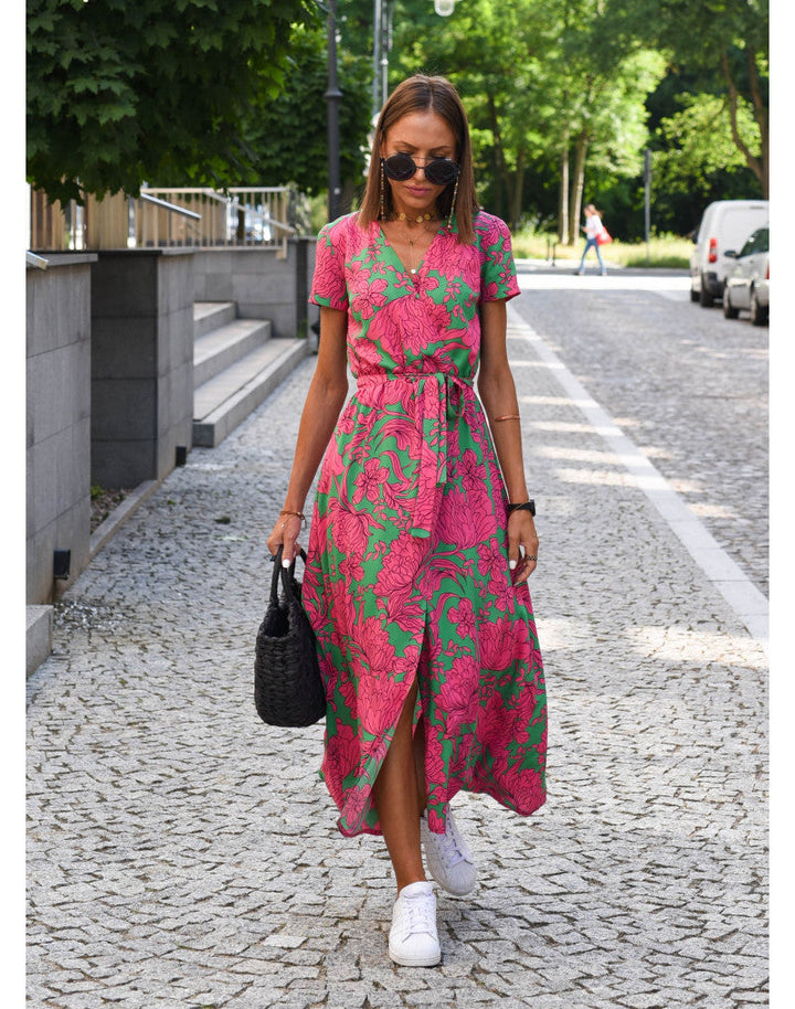 Comfortable Summer Dress - Lina-Pink-S-Nora Luxe