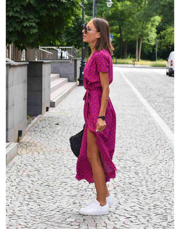 Comfortable Summer Dress - Lina-Pink-S-Nora Luxe
