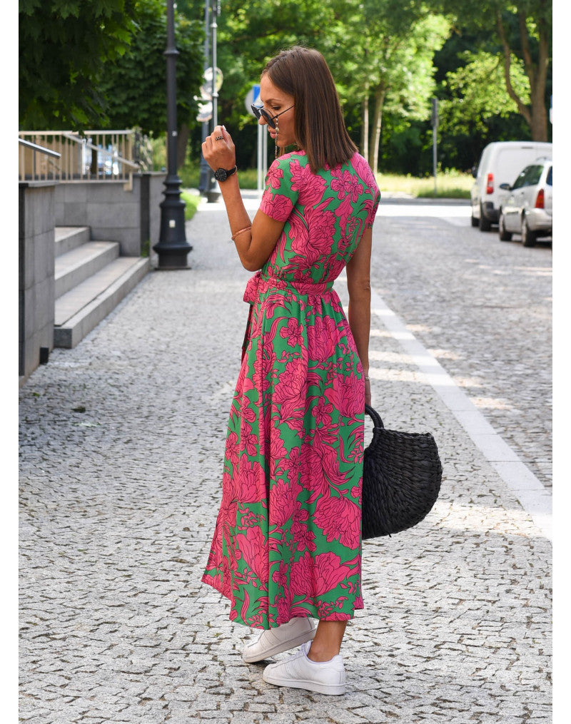 Comfortable Summer Dress - Lina-Pink-S-Nora Luxe
