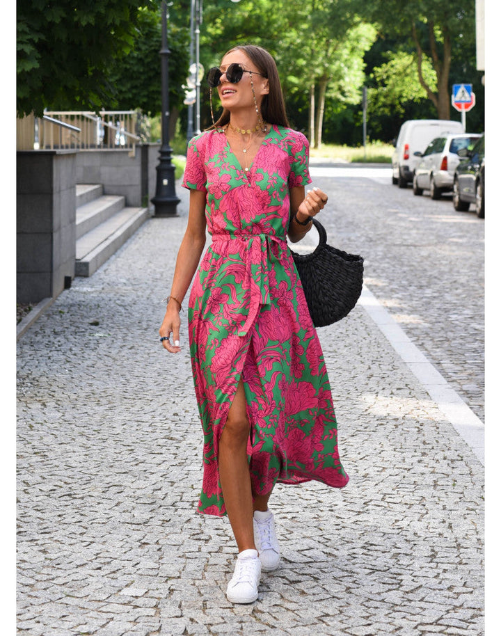 Comfortable Summer Dress - Lina-Pink-S-Nora Luxe