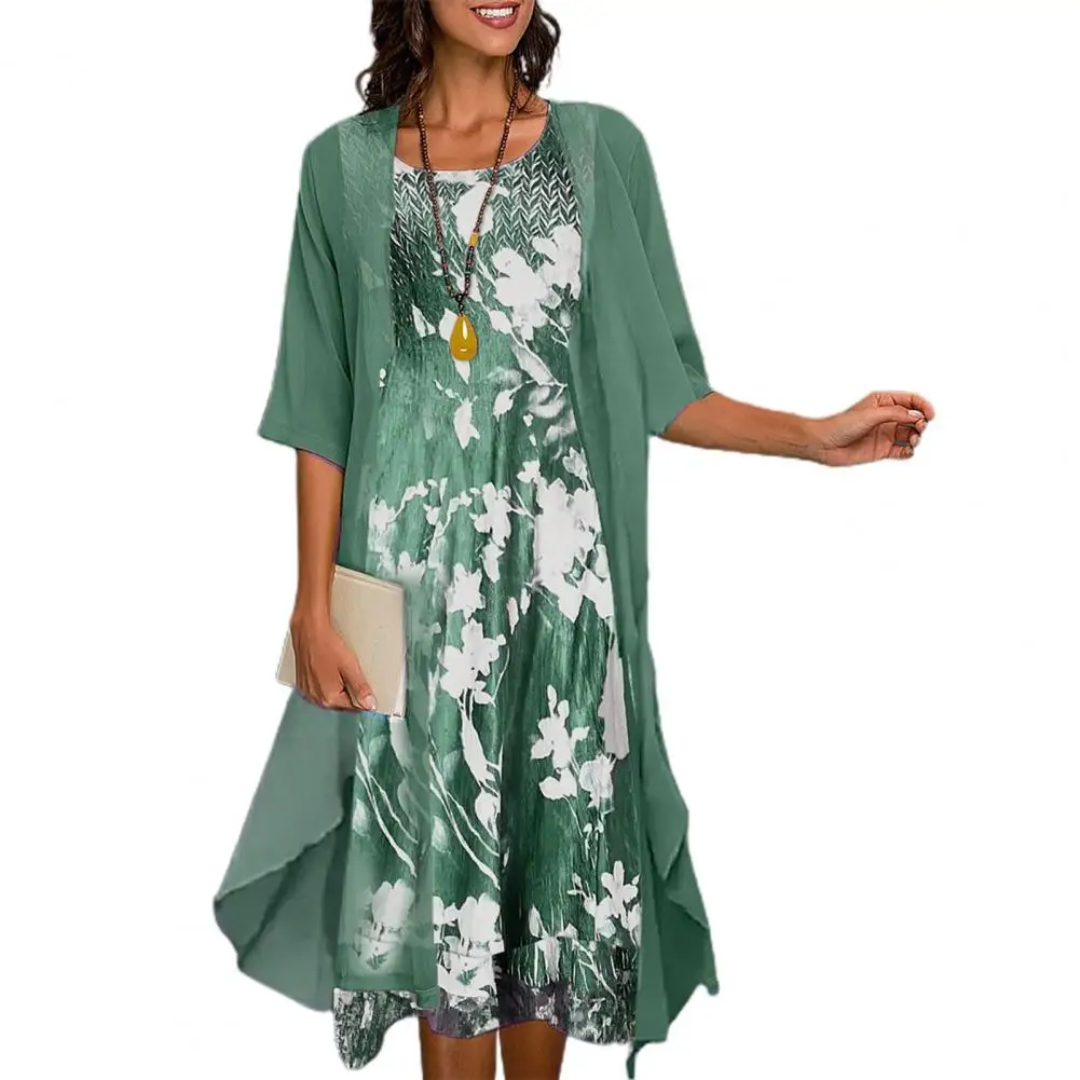 Comfortable Summer Dress - Serena-green-S-Nora Luxe