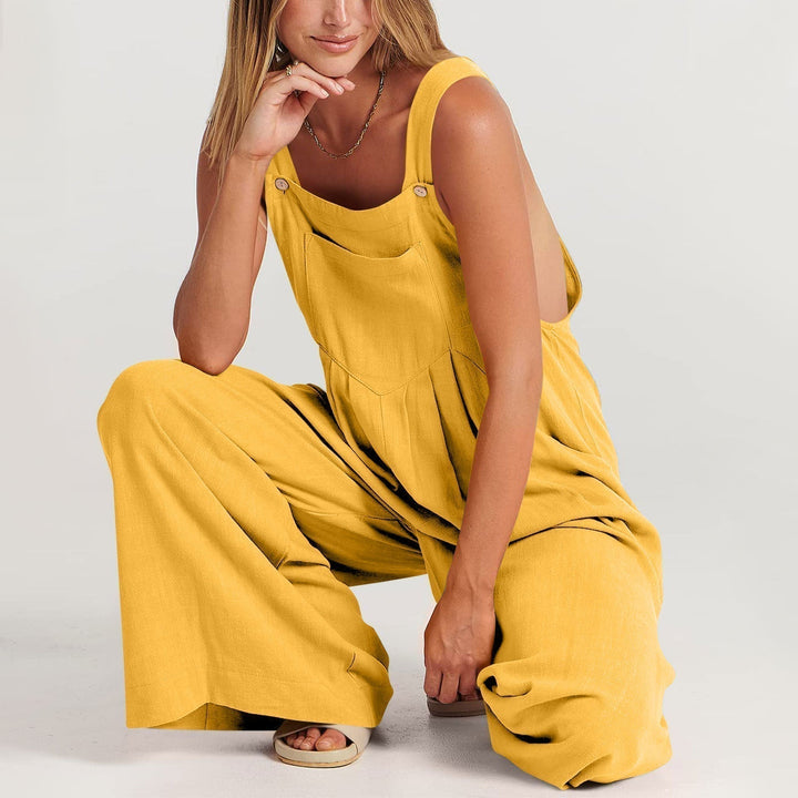 Comfortable Summer Garden Overalls - Sofie-Yellow-S-Nora Luxe