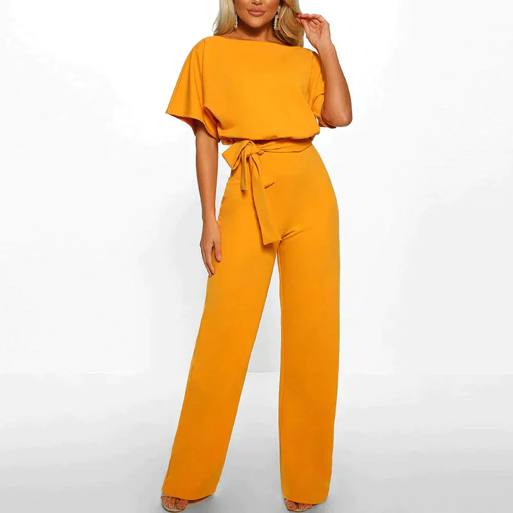 Comfortable Summer Jumpsuit - Luna-Yellow-S-Nora Luxe