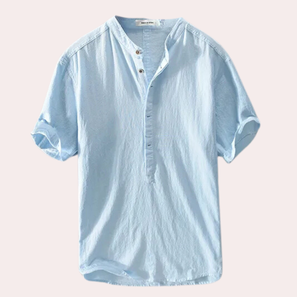 Comfortable Summer Shirt for Men - Milo-Blue-S-Nora Luxe