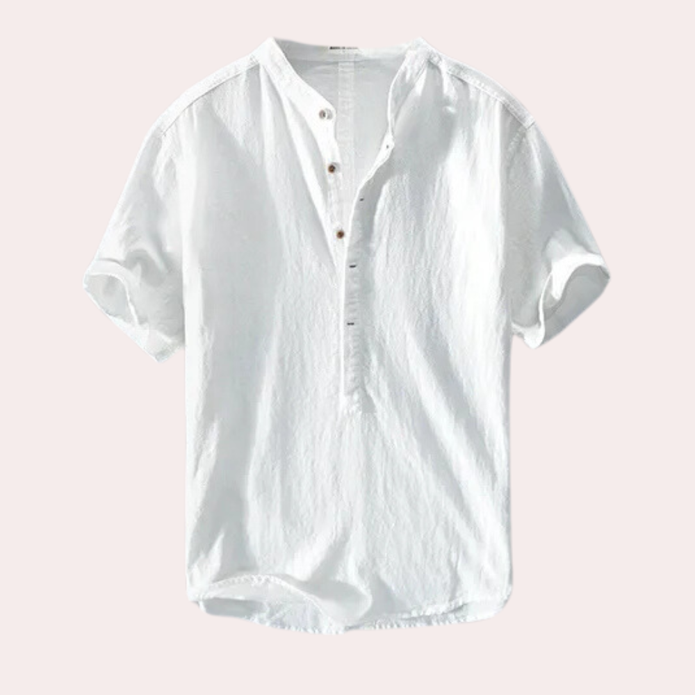 Comfortable Summer Shirt for Men - Milo-White-S-Nora Luxe
