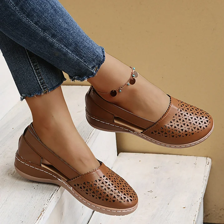 Comfortable Summer Shoes for Women - Melina-Brown-2.5-Nora Luxe