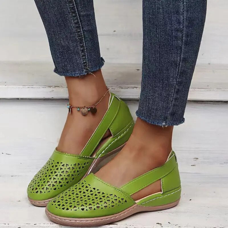 Comfortable Summer Shoes for Women - Melina-Green-2.5-Nora Luxe