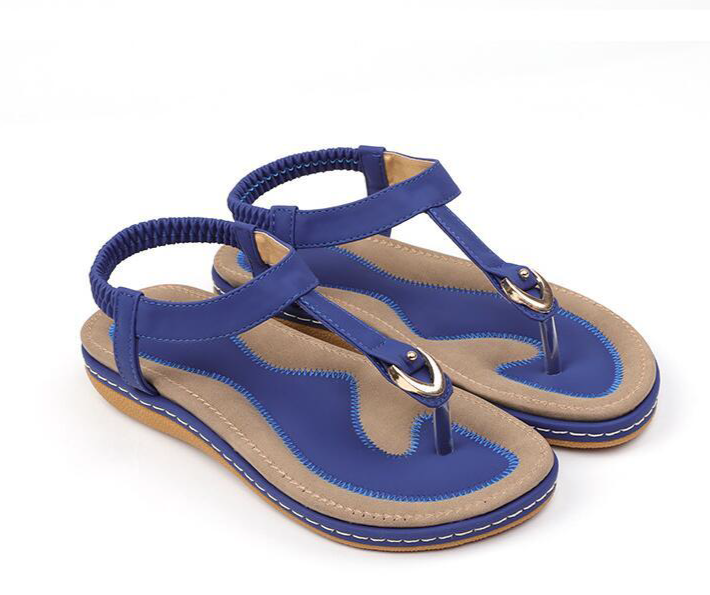 Comfortable summer shoes with a heel for ladies – Marisa (Now 1+1 Free!)-Blue-5.5-Nora Luxe