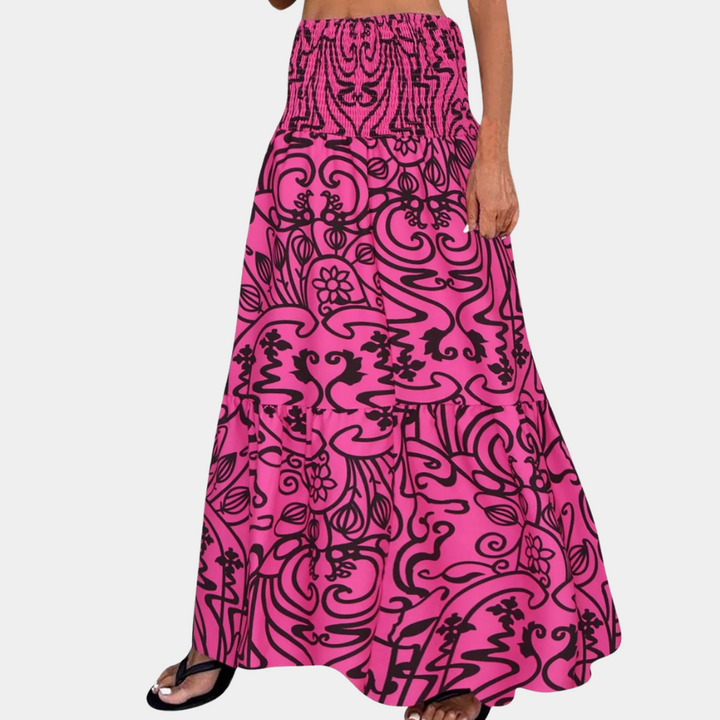 Comfortable Summer Skirt with Loose Fit – Vianne-Dark pink-XS-State of Style