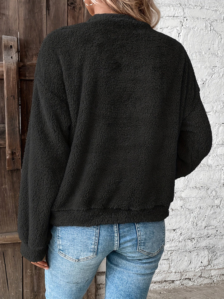 Comfortable Teddy Pullover Sweatshirt - Livia-Light brown-S-Nora Luxe