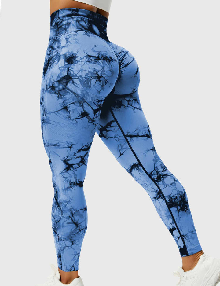 Comfortable Tie Dye Leggings - Ivy-Black Blue-S-Nora Luxe