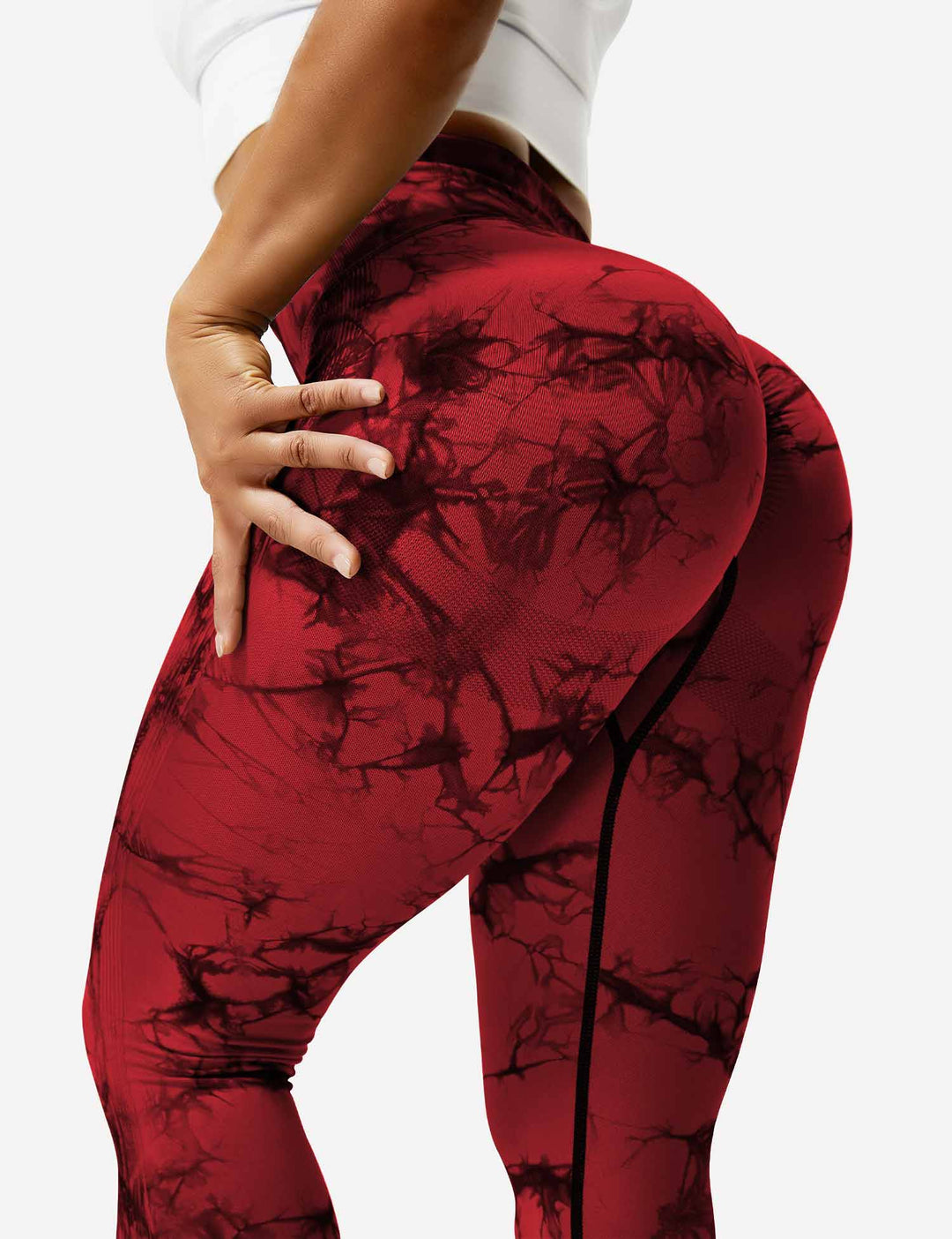 Comfortable Tie Dye Leggings - Ivy-Black Blue-S-Nora Luxe