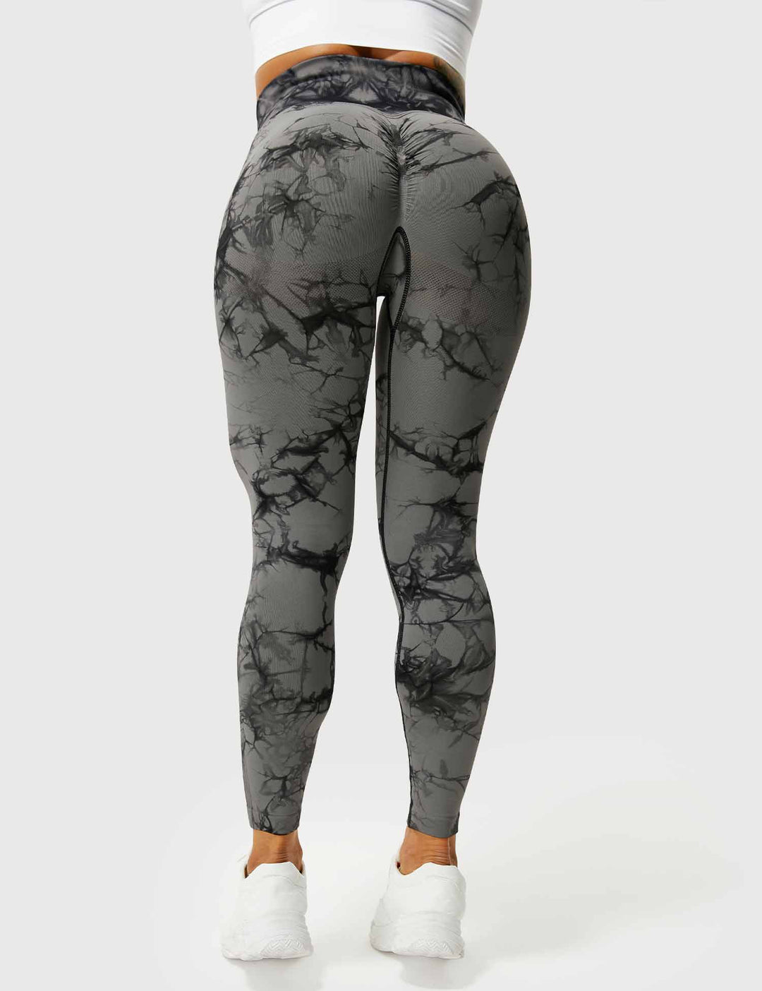 Comfortable Tie Dye Leggings - Ivy-Black Blue-S-Nora Luxe