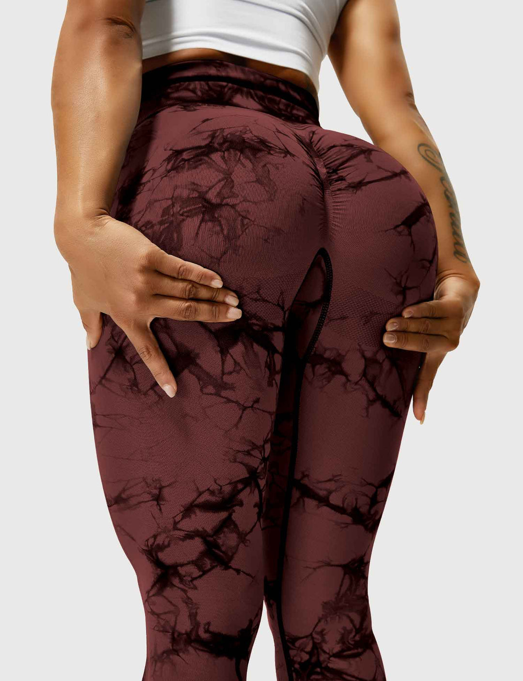 Comfortable Tie Dye Leggings - Ivy-Black Blue-S-Nora Luxe