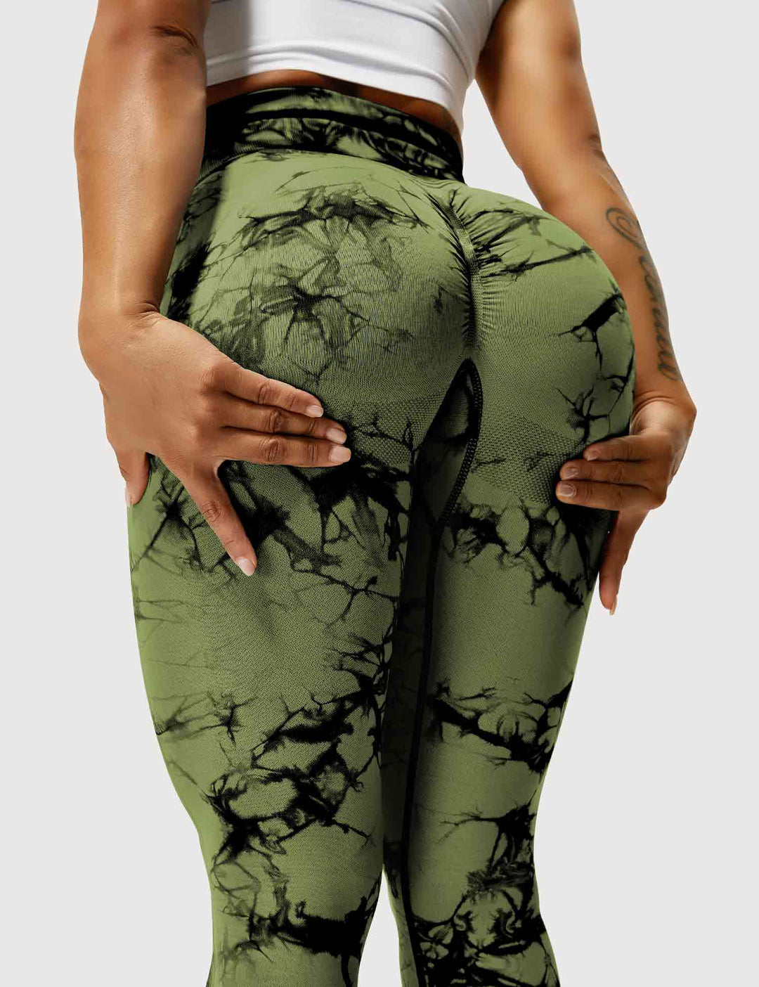 Comfortable Tie Dye Leggings - Ivy-Black Blue-S-Nora Luxe