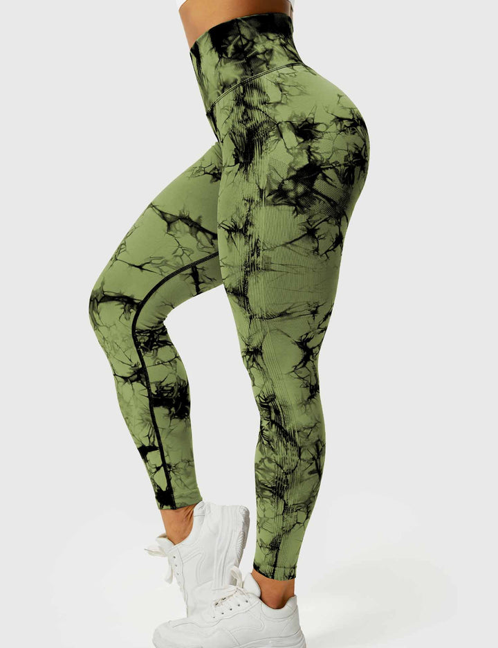 Comfortable Tie Dye Leggings - Ivy-Black Blue-S-Nora Luxe