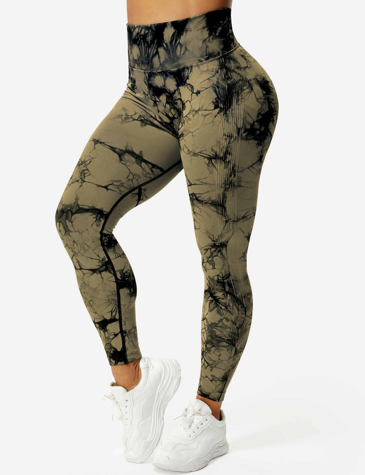 Comfortable Tie Dye Leggings - Ivy-Black Blue-S-Nora Luxe
