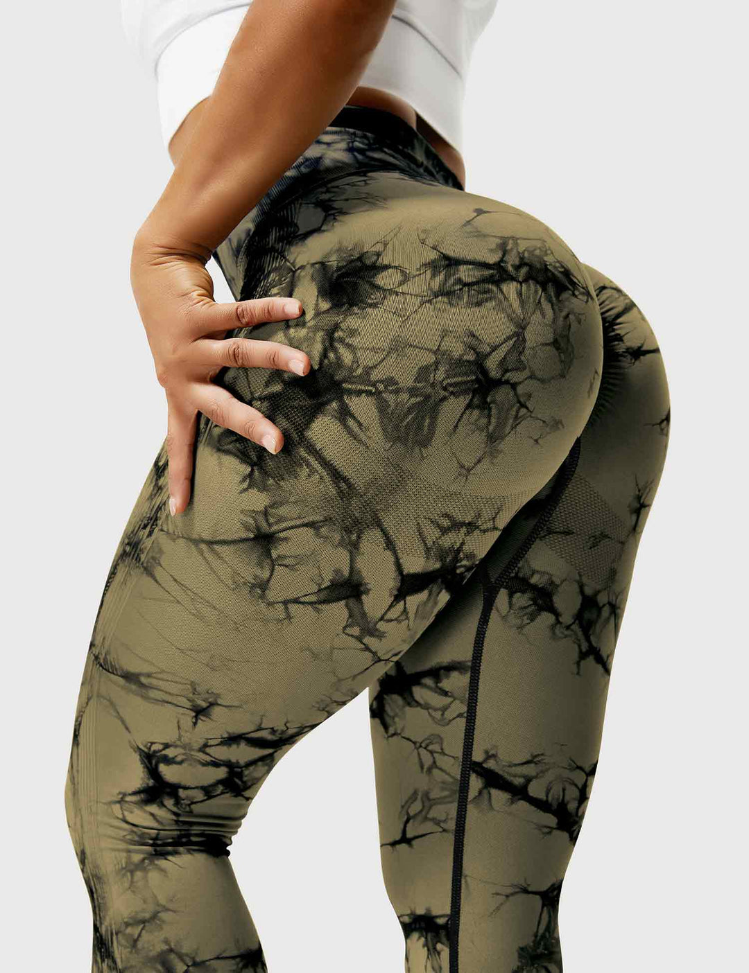 Comfortable Tie Dye Leggings - Ivy-Black Blue-S-Nora Luxe
