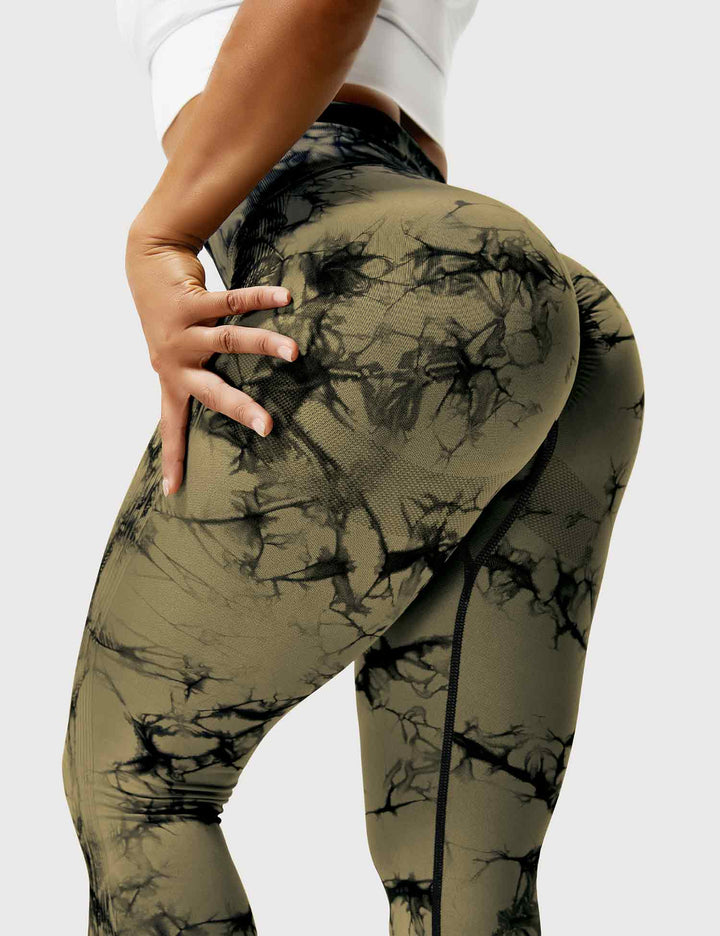 Comfortable Tie Dye Leggings - Ivy-Black Blue-S-Nora Luxe