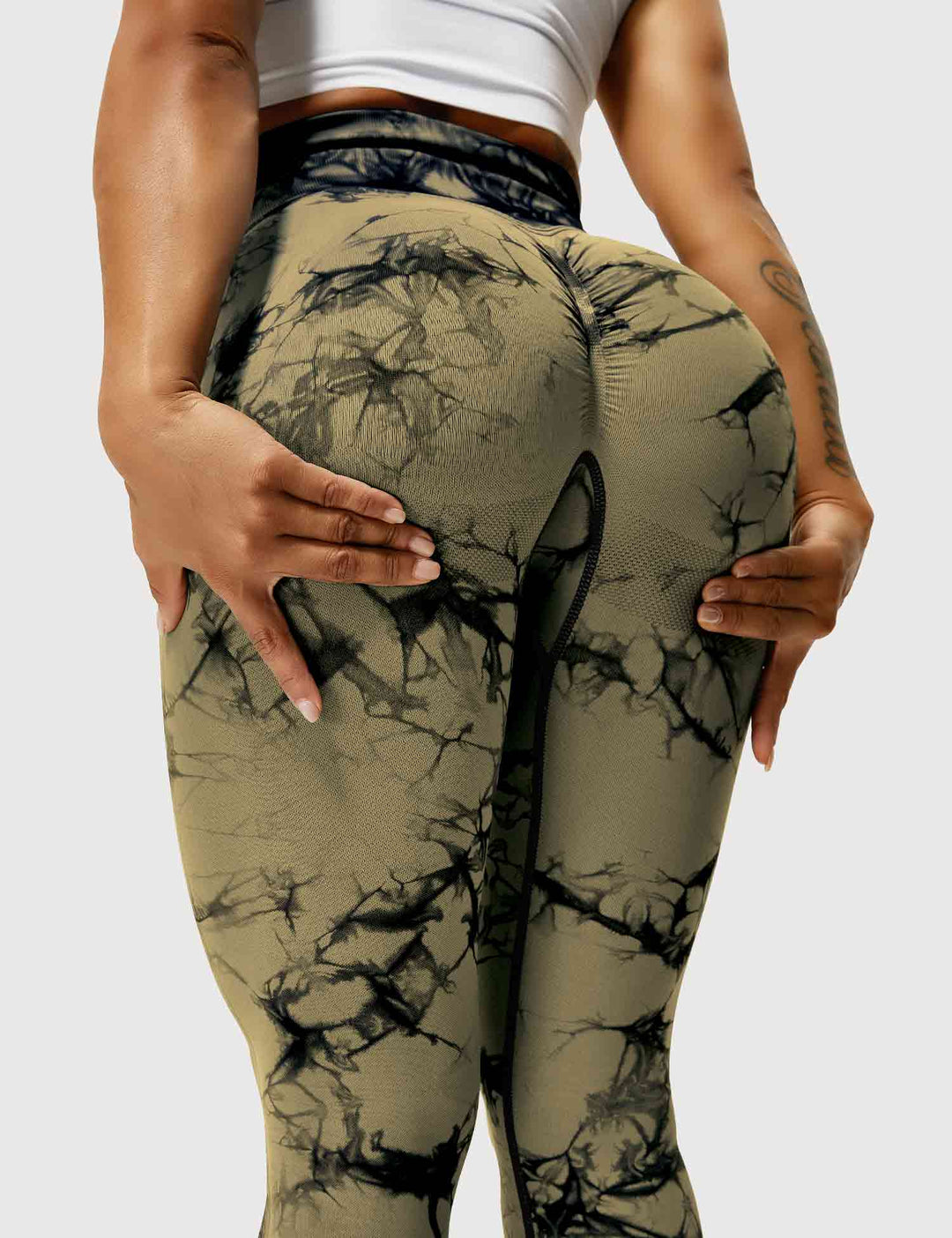 Comfortable Tie Dye Leggings - Ivy-Black Blue-S-Nora Luxe