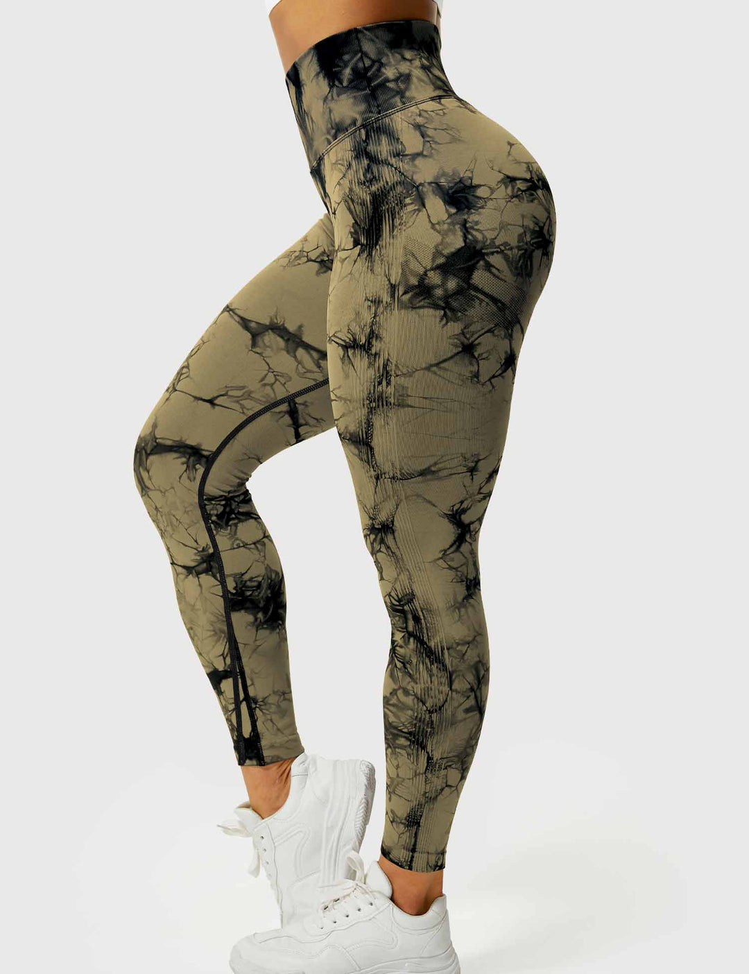 Comfortable Tie Dye Leggings - Ivy-Black Blue-S-Nora Luxe