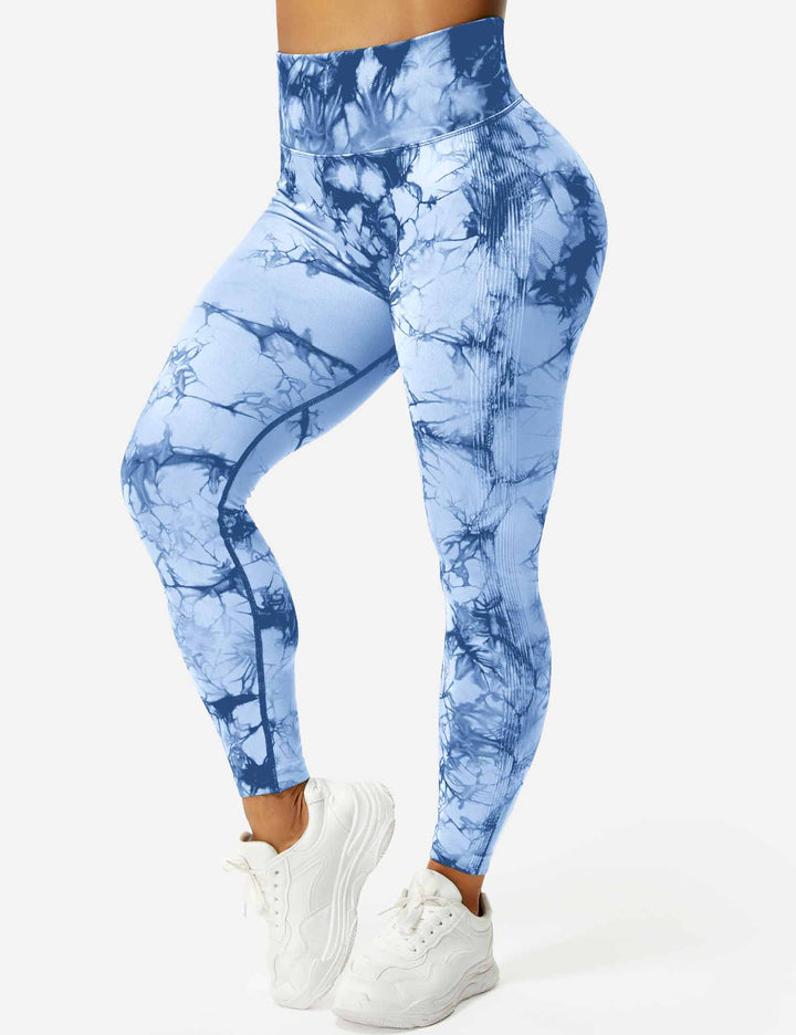 Comfortable Tie Dye Leggings - Ivy-Black Blue-S-Nora Luxe