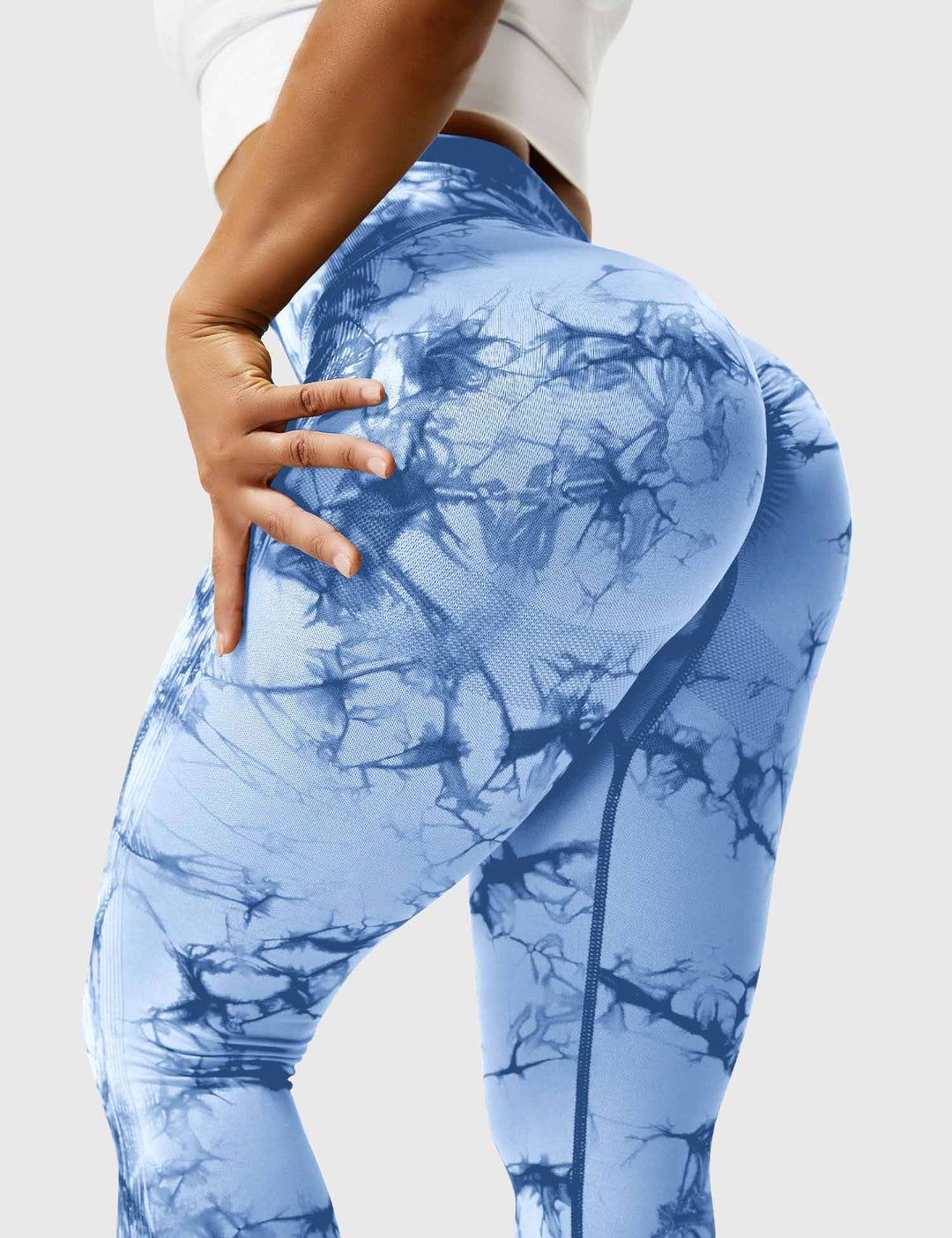 Comfortable Tie Dye Leggings - Ivy-Black Blue-S-Nora Luxe