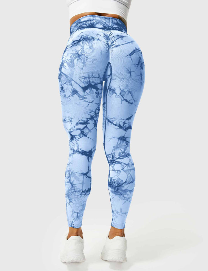 Comfortable Tie Dye Leggings - Ivy-Black Blue-S-Nora Luxe