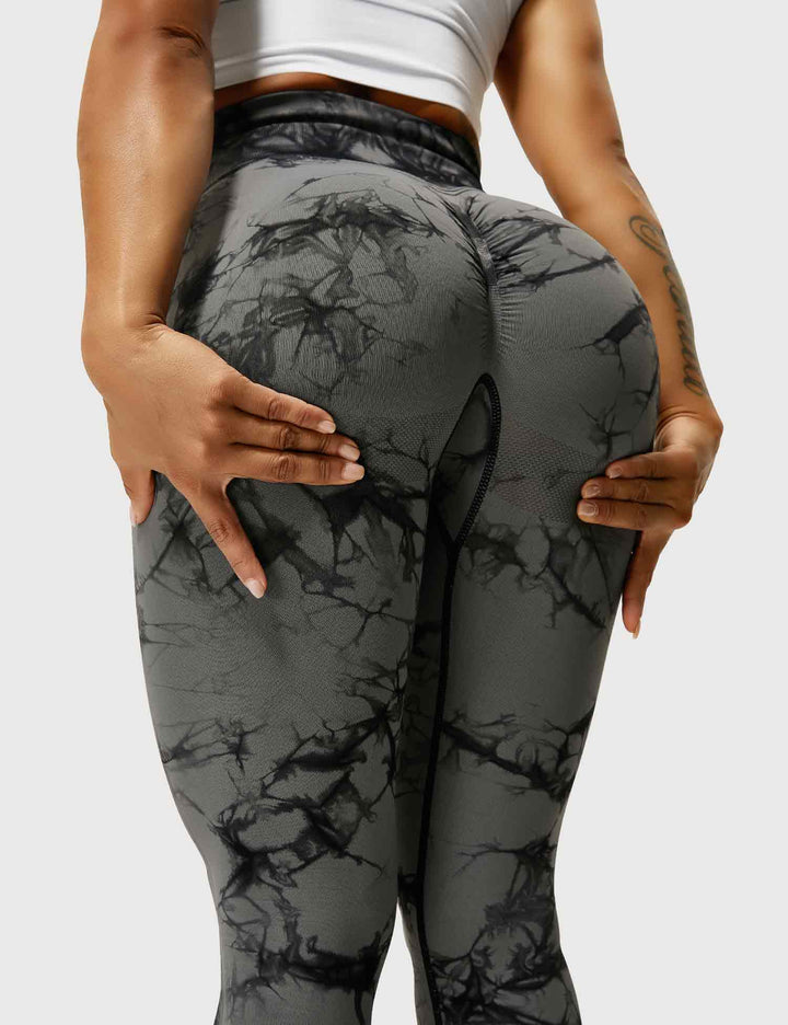Comfortable Tie Dye Leggings - Ivy-Black Blue-S-Nora Luxe