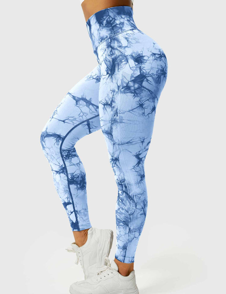 Comfortable Tie Dye Leggings - Ivy-Black Blue-S-Nora Luxe