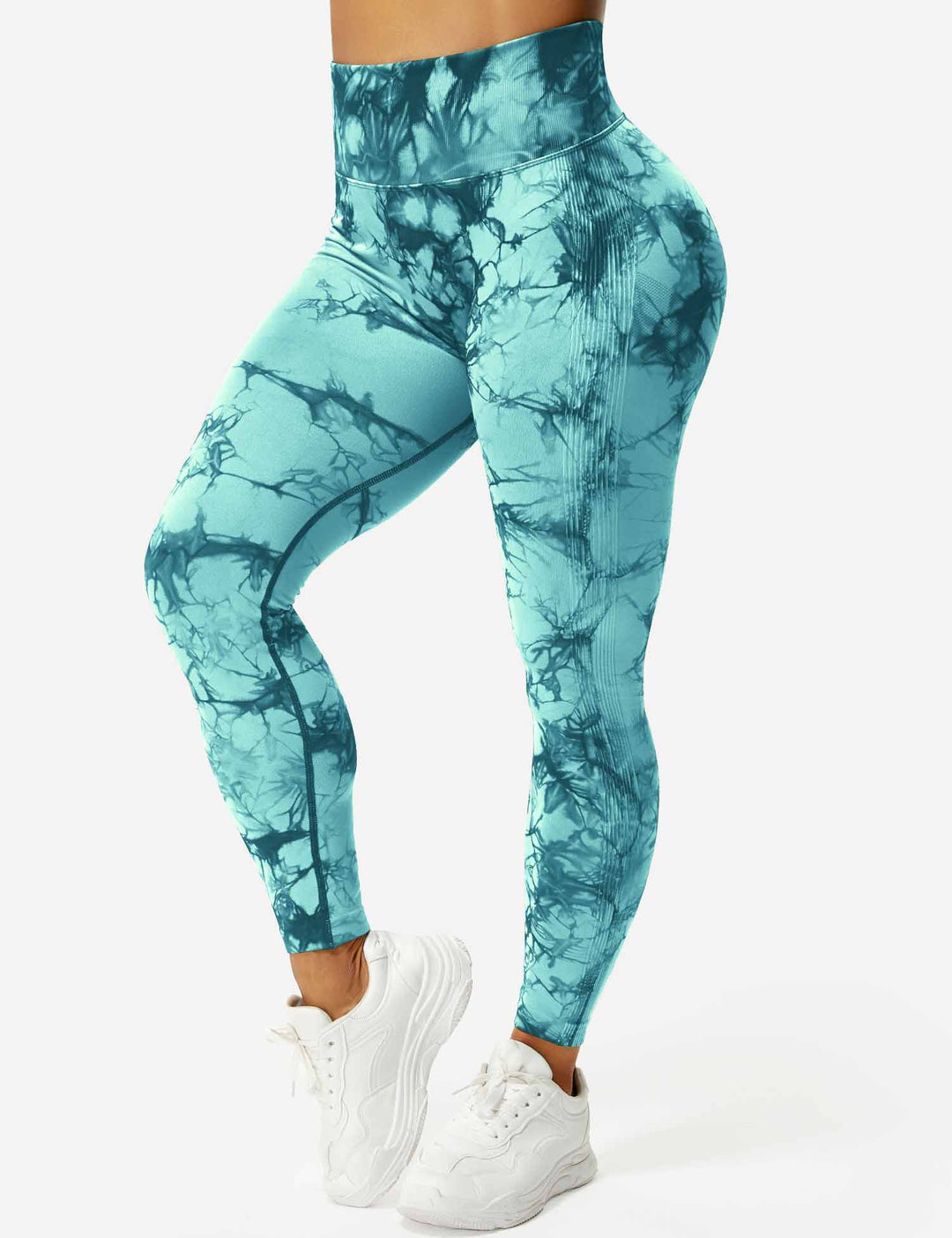 Comfortable Tie Dye Leggings - Ivy-Black Blue-S-Nora Luxe