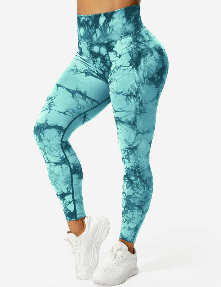 Comfortable Tie Dye Leggings - Ivy-Black Blue-S-Nora Luxe