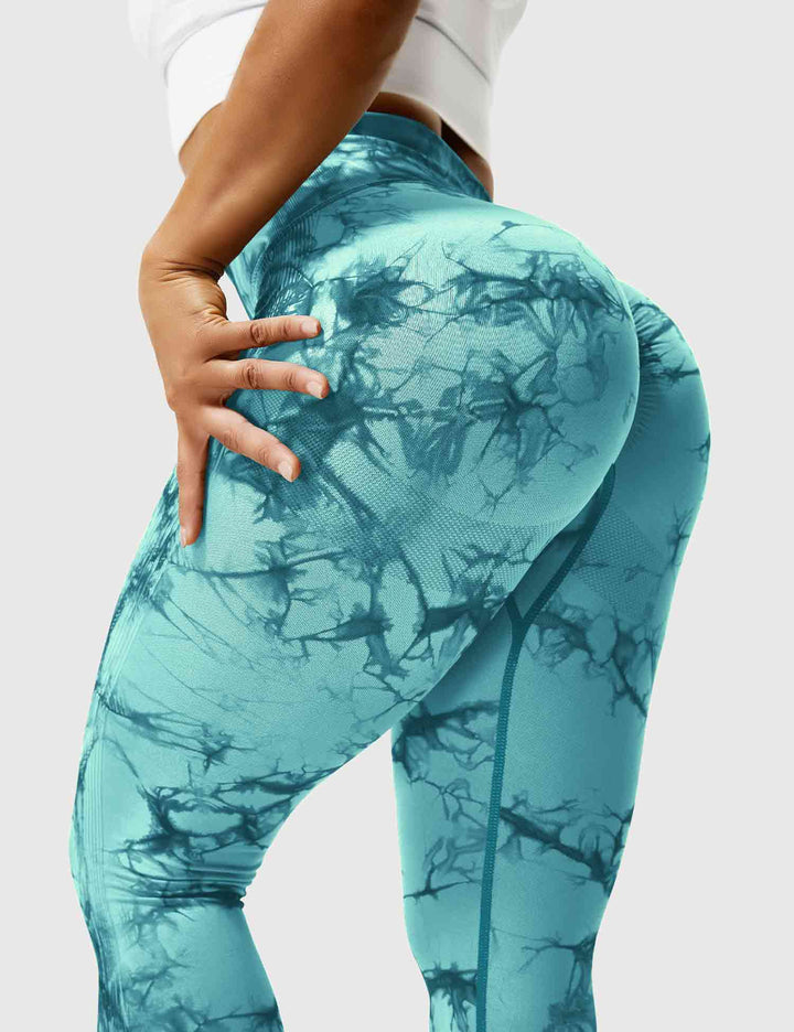 Comfortable Tie Dye Leggings - Ivy-Black Blue-S-Nora Luxe