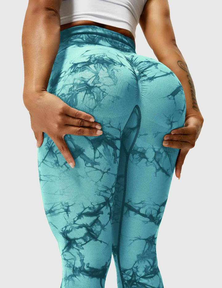 Comfortable Tie Dye Leggings - Ivy-Black Blue-S-Nora Luxe