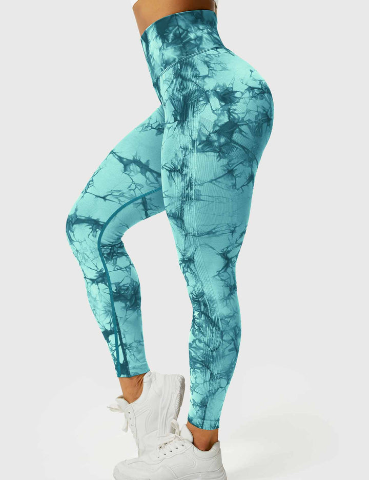 Comfortable Tie Dye Leggings - Ivy-Black Blue-S-Nora Luxe