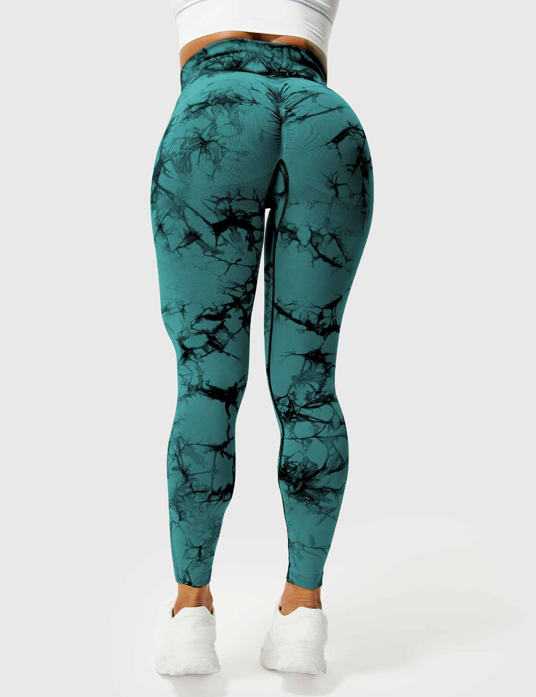 Comfortable Tie Dye Leggings - Ivy-Black Blue-S-Nora Luxe