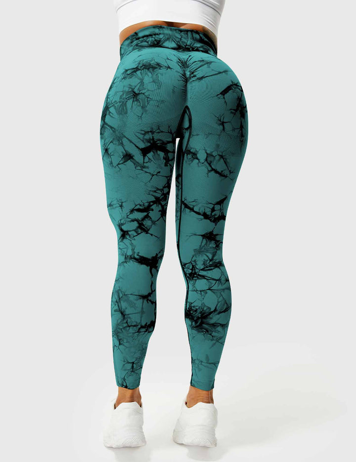 Comfortable Tie Dye Leggings - Ivy-Black Blue-S-Nora Luxe