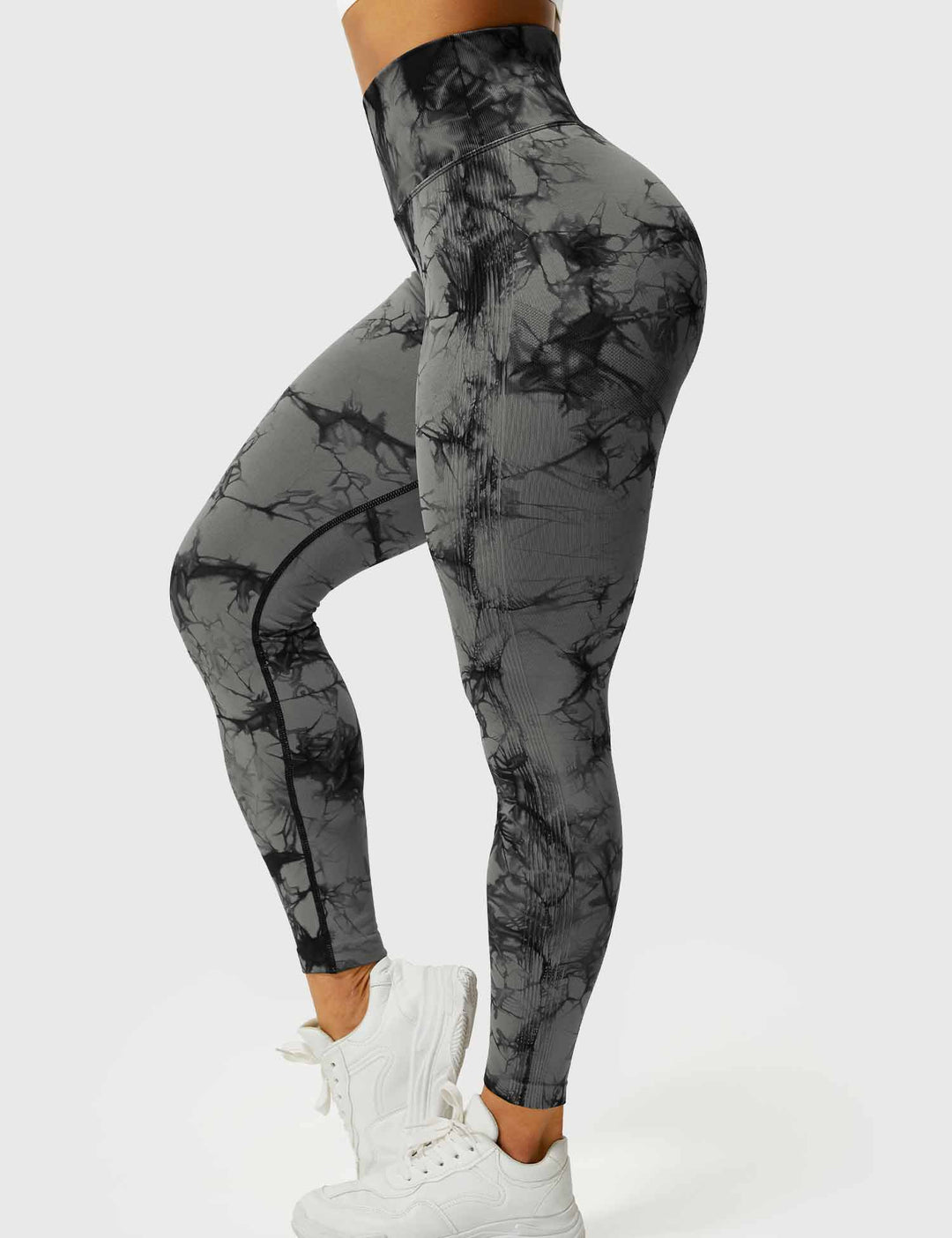 Comfortable Tie Dye Leggings - Ivy-Black Blue-S-Nora Luxe