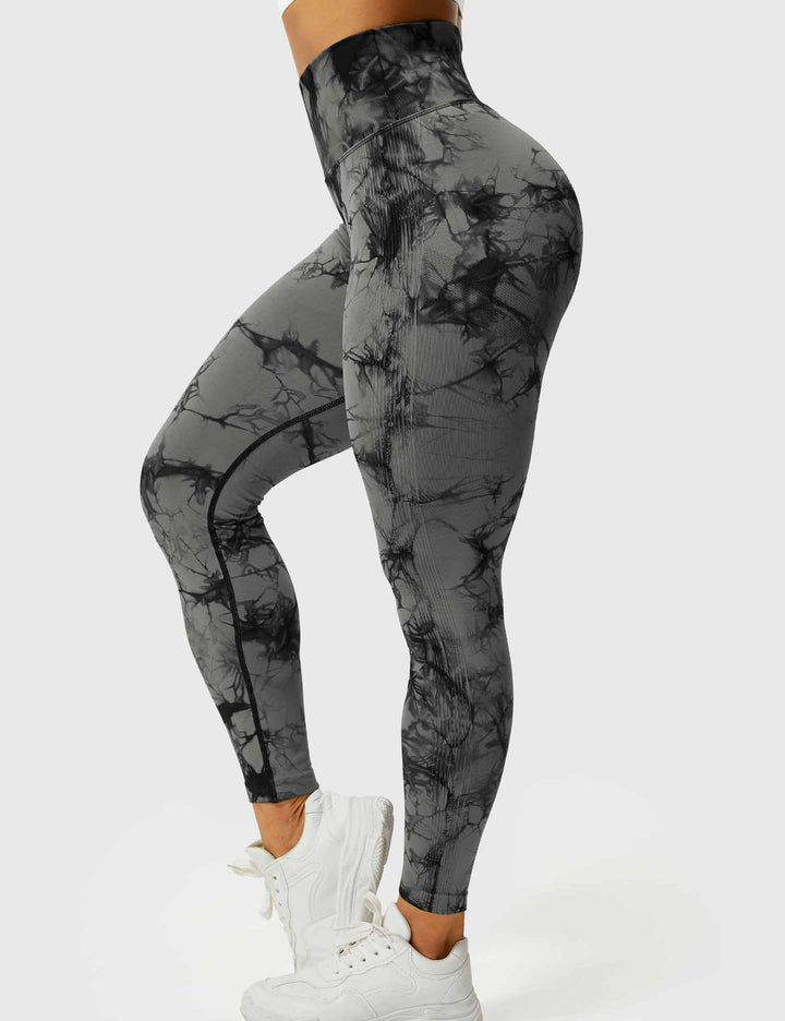 Comfortable Tie Dye Leggings - Ivy-Black Blue-S-Nora Luxe