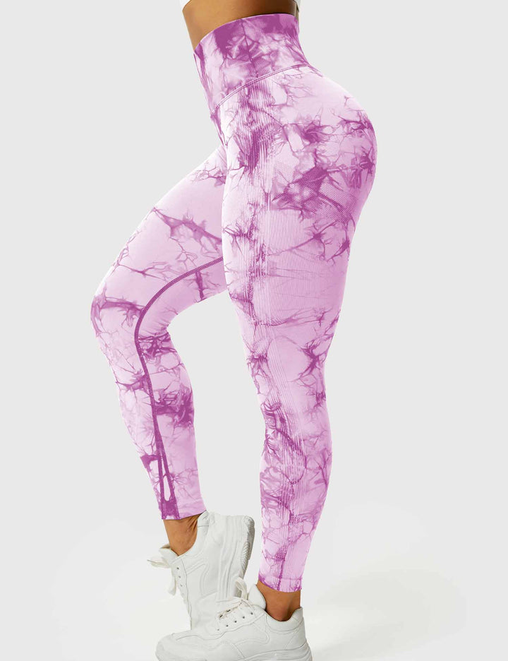 Comfortable Tie Dye Leggings - Ivy-Black Blue-S-Nora Luxe