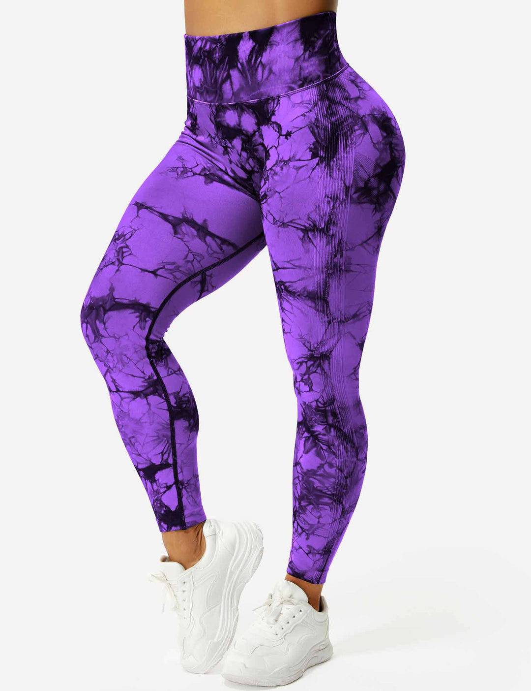 Comfortable Tie Dye Leggings - Ivy-Black Blue-S-Nora Luxe