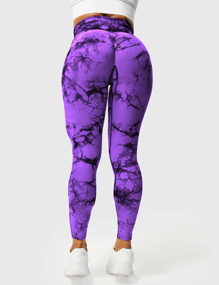 Comfortable Tie Dye Leggings - Ivy-Black Blue-S-Nora Luxe