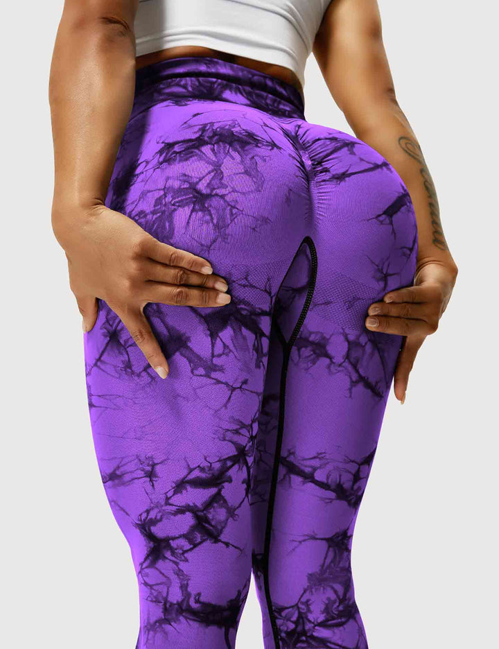 Comfortable Tie Dye Leggings - Ivy-Black Blue-S-Nora Luxe