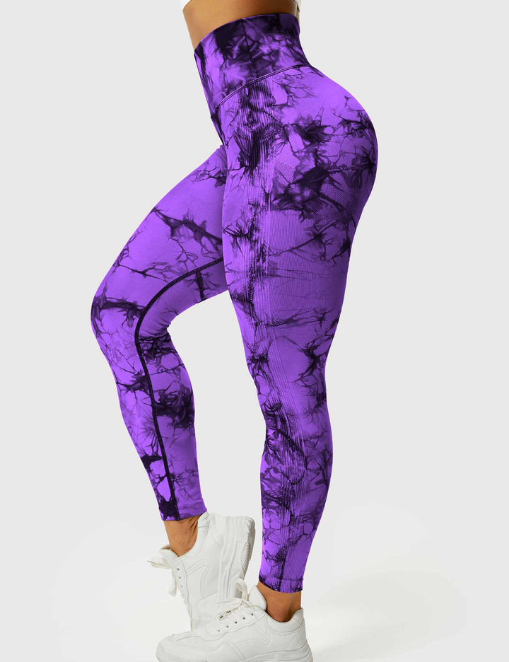 Comfortable Tie Dye Leggings - Ivy-Black Blue-S-Nora Luxe